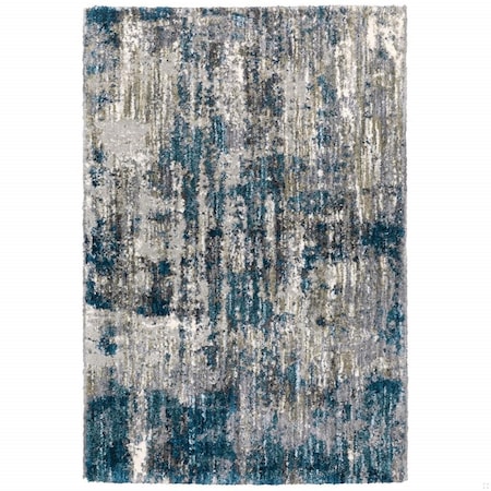 Homeroots 5 x 8 ft. 39.604 in. Skies Area Rug, Grey & Blue Grey 383672